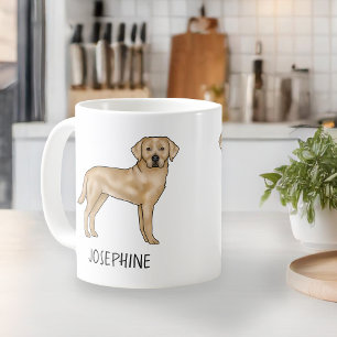 Mug Yellow Labrador Retriever Cube Lab Chien Nom perso
