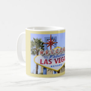 Mug Yellow Las Vegas Nevada Affiche de bienvenue