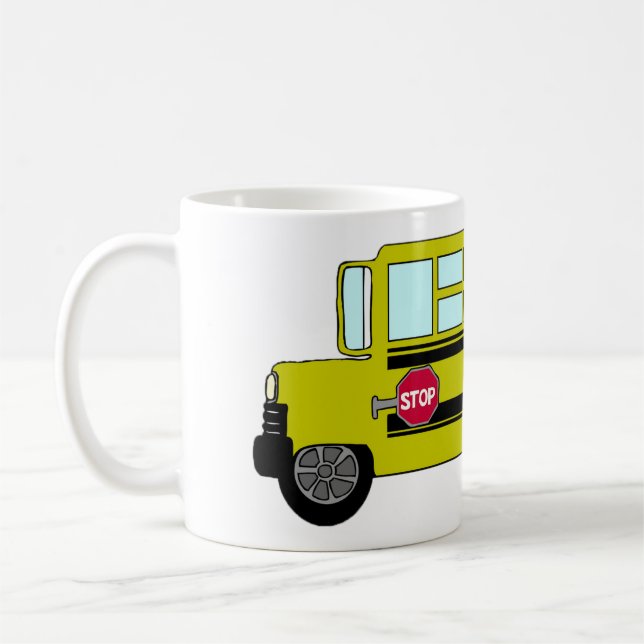 Mug Yellow School Bus with Stop Sign (Gauche)