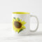 Mug Yellow sunflower mug with yellow interior