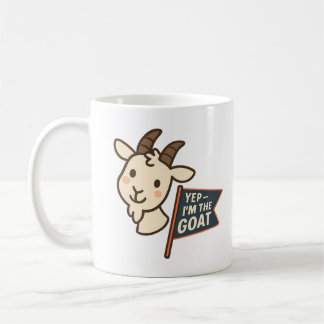 Mug Yep I'm The GOAT Cute Funny Goat Head Design