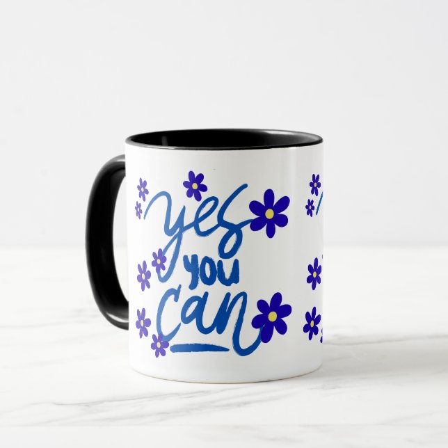 MUG YES YOU CAN GIFT BIRTHDAY ANNIVERSARY PROMOTION (Devant gauche)