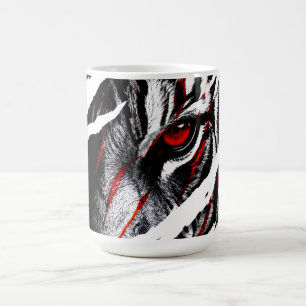 Mug Yeux de tigre animés à travers une égratignure