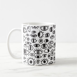 Mug Yeux dessinés à la main : Doodle Arrière - plan sa