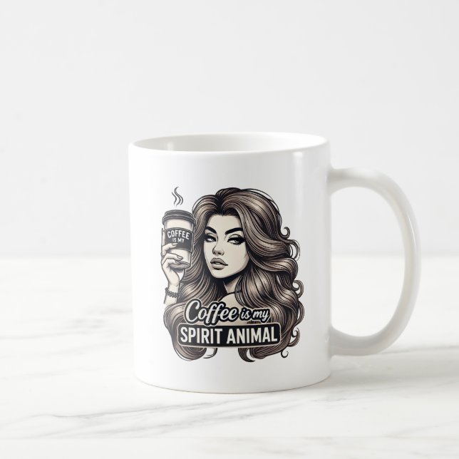 Mug Yeux roulants de fille sarcastique avec coupe (Droite)