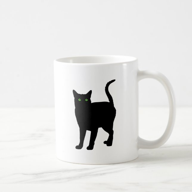 Mug Yeux verts de chat noir (Droite)