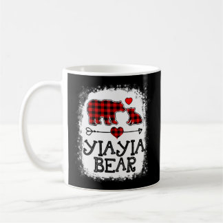 Mug Yiayia Oear Pajama Rouge Plaid Buffalo Famille