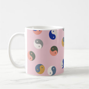 Mug Yin et yang motif sans faille, spirituel répétable
