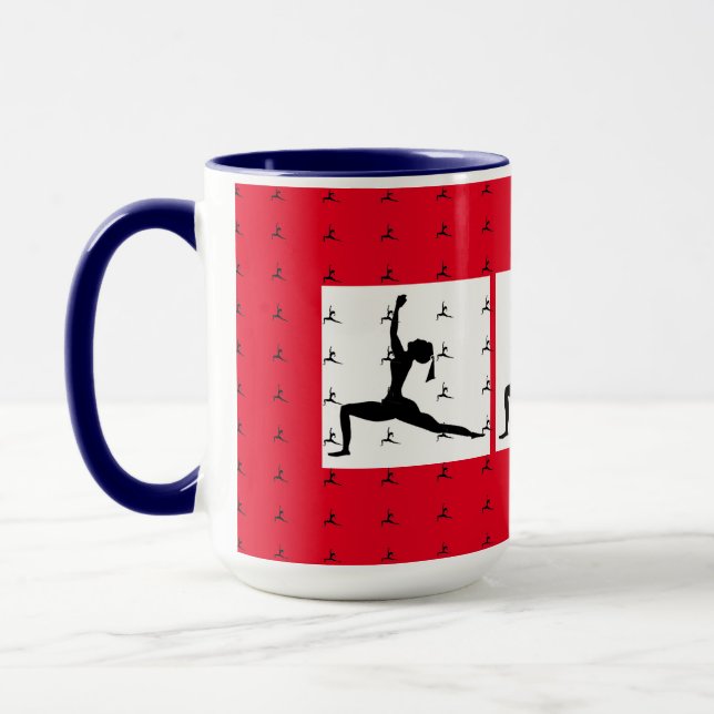 Mug Yoga bleu rouge (Gauche)