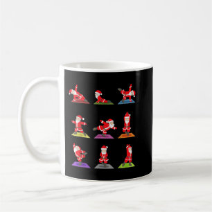 Mug Yoga de Noël, Père Noël Pratiquer Yoga Xmas, Medit