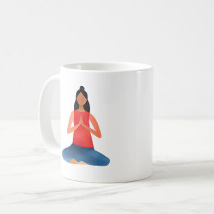 Mug Yoga girl Meditation Namaste