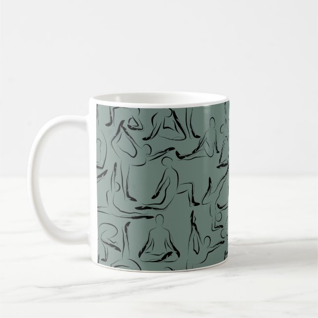 Mug Yoga pose motif | Yoga sans couture motif 24 (Gauche)