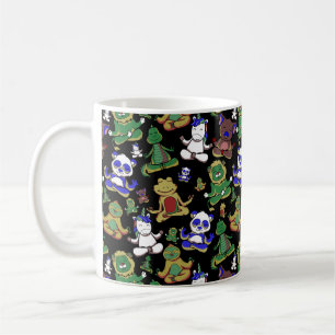 Mug Yoga pose motif   Yoga sans couture motif 45