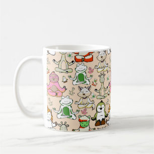 Mug Yoga pose motif   Yoga sans couture motif 52