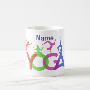 Mug Yoga Poses Silhouettes Thunder_Cove