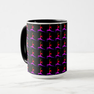 Mug Yoga rouge noir