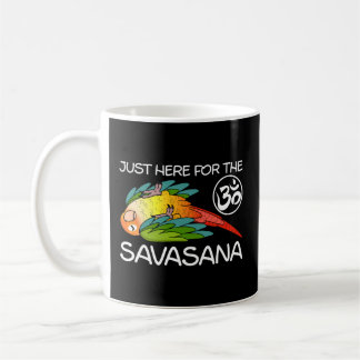 Mug Yoga Savasana Parrot Vert Joue Ananas Conure