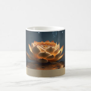 Mug Yoga sombre Lotus doré élégant