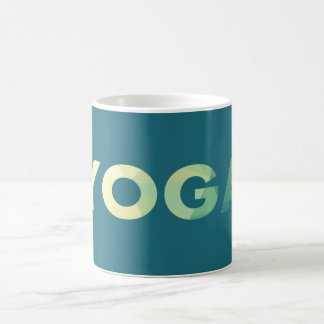 Mug Yoga Turquoise Texte jaune