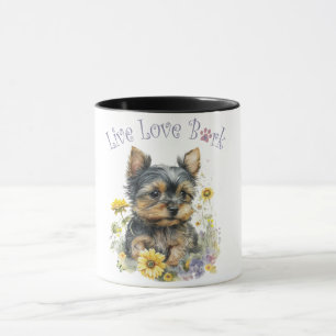 Mug Yorkie Chien Maman Florale