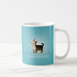 Mug Yorkie Design d'anniversaire