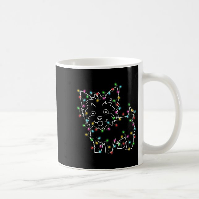 Mug Yorkie Dogs Tree Christmas Sweater Xmas Pet Animal (Droite)