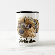 Yorkie Maman Cute Yorkshire Le visage de Terrier Y