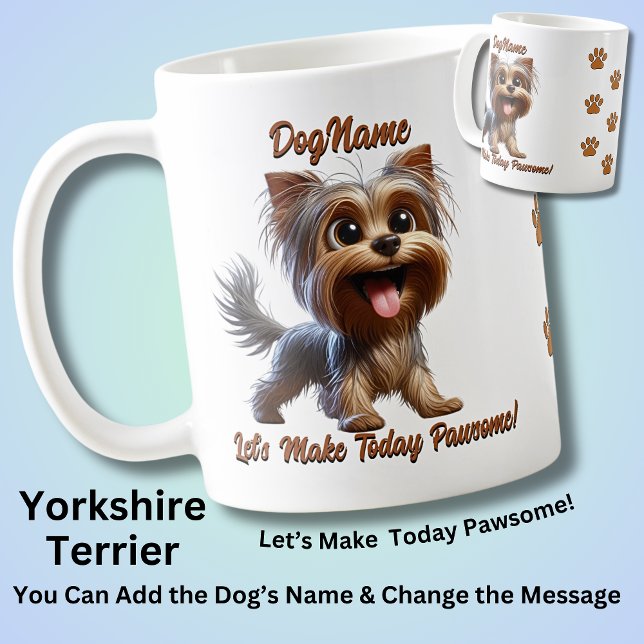 Mug Yorkshire Terrier - Ajouter le nom du chien, modif (Créateur téléchargé)
