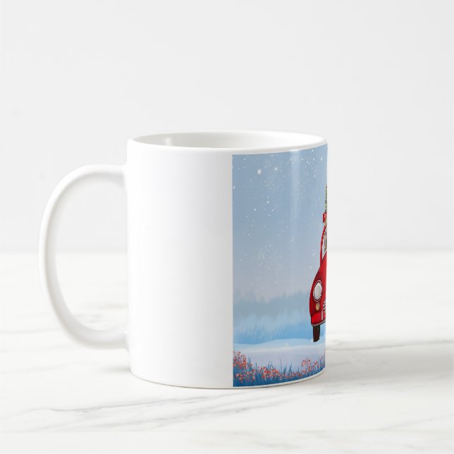 Mug Yorkshire Terrier Chien En Voiture Avec Le Père No (Gauche)