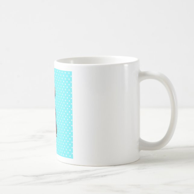 Mug Yorkshire Terrier Doberman Pois bleus (Droite)
