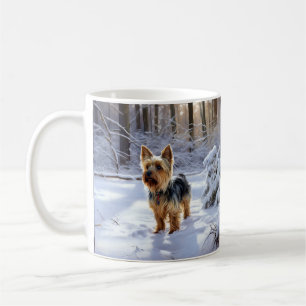 Mug Yorkshire Terrier Laissez-le Neiger Noël