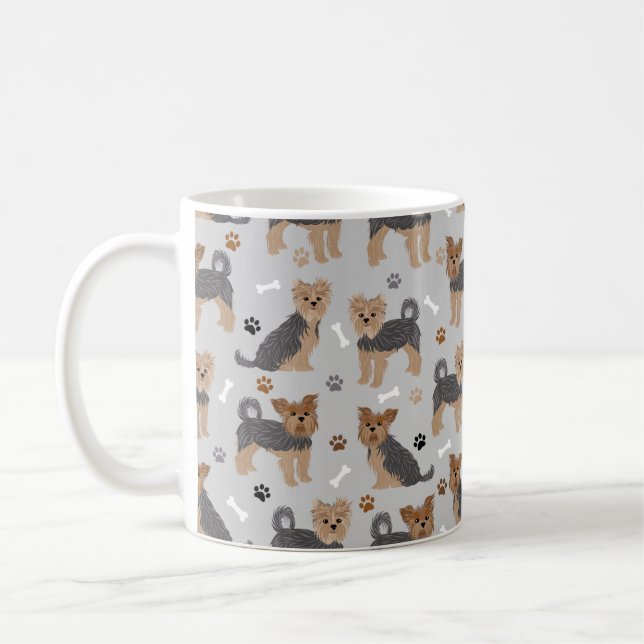 Mug Yorkshire Terrier Paws et Bones Yorkie Chien (Gauche)