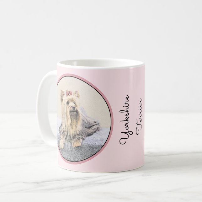 Mug Yorkshire Terrier Peinture - Cute Original Chien A (Devant gauche)