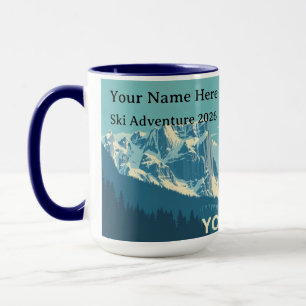 Mug Yosemite Hiver Rétro: Half Dome & Pics enneigés