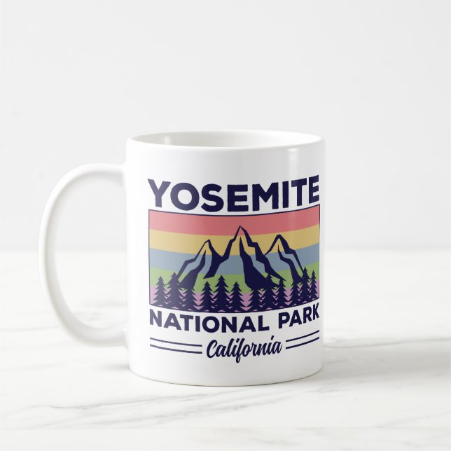 Mug Yosemite National Park California Retro Randonnée (Gauche)