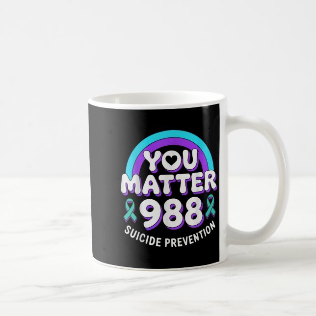 Mug You 988 Suicide Prevention Awareness Rainbow Ribbo (Droite)
