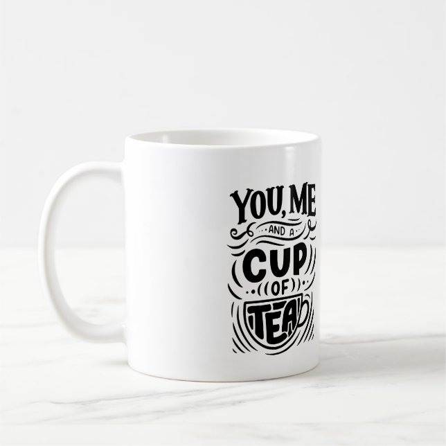 Mug "You and Me and a Cup of Tea" Café personnalisé (Gauche)