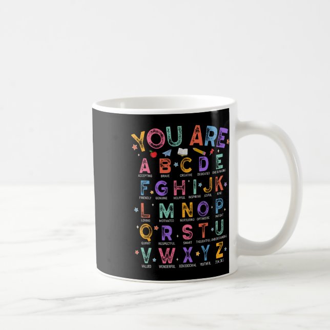 Mug You Are Letters Alphabet Learn Abcs Boy Girl Readi (Droite)