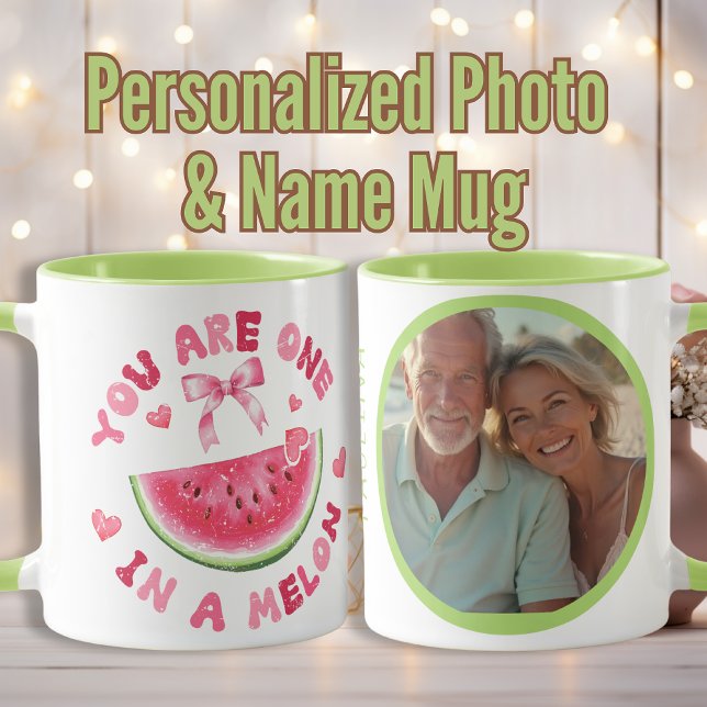 Mug "You Are One in a Melon Custom - Nom et photo ("You Are One in a Melon Custom – Name & Photo Mug)