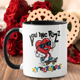 Mug You Inc Rizz my Heartbeat - Cute skateboard heart