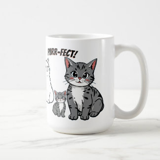 Mug You're Purr-fect Animated Cat and Hearts 