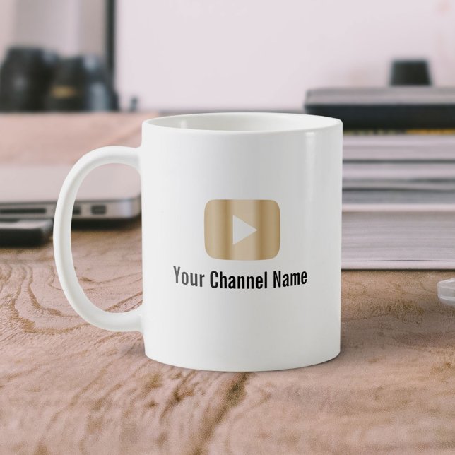 Mug Youtuber Youtube Channel Gold (Créateur téléchargé)