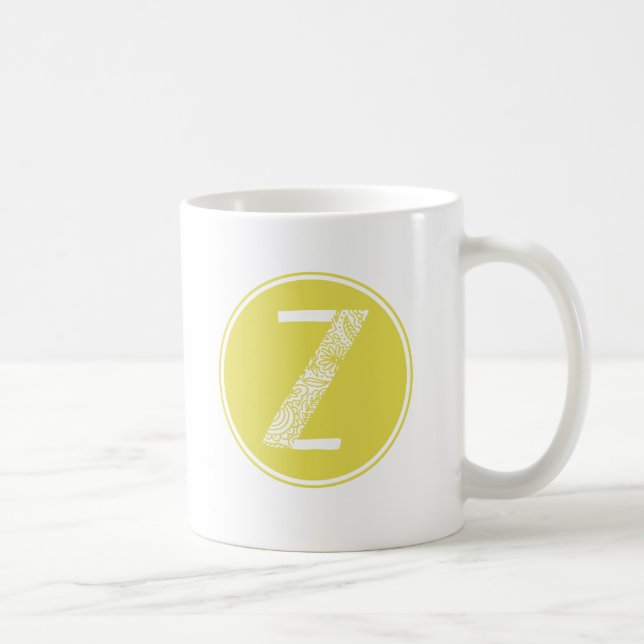 Mug Z Monogramme floral initial (Droite)