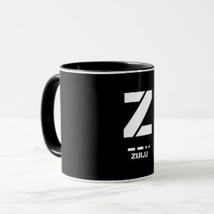Mug Z(Zulu) OTAN Alphabet phonétique et code morse