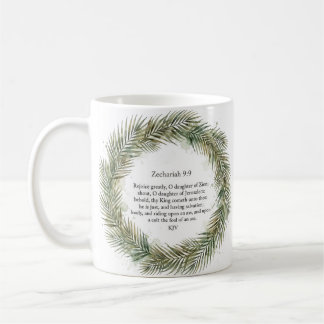Mug Zacharie 9 9 KJV Ton Roi Arrive Couronne de Palmes
