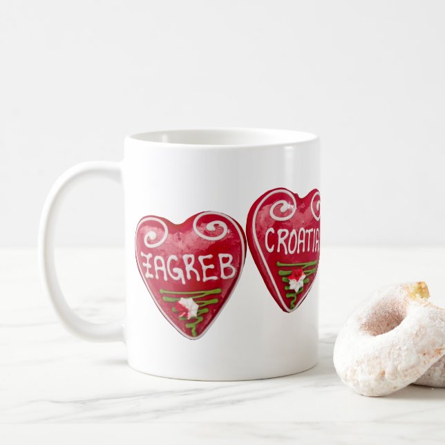 Mug Zagreb, Croatie : Licitar en forme de coeur (Avec donut)