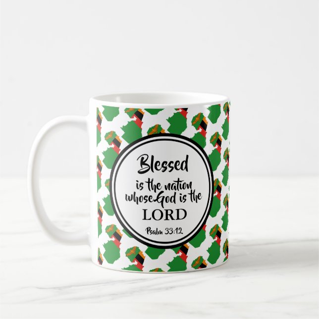 Mug ZAMBIA Monogram Blessed Nation Cadeau (Gauche)