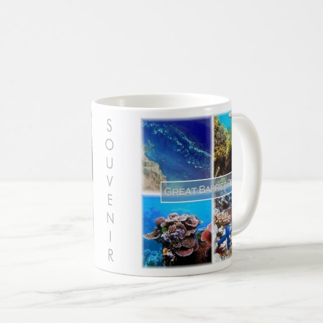 Mug zAU011 THE GREAT BARRIER REEF, Australie, (Devant droit)