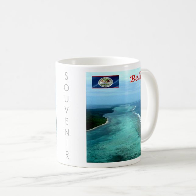Mug zBZ005 BELIZE Barrier Reef, Amérique, (Devant droit)