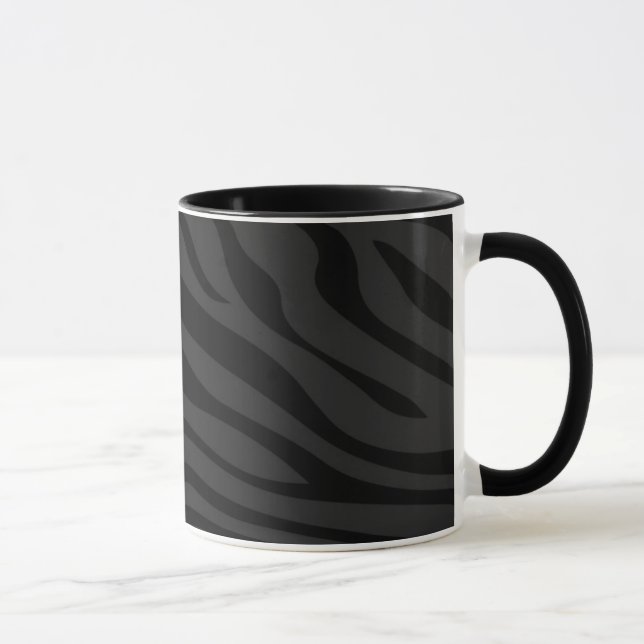 Mug Zebbra barre le noir mat (Droite)